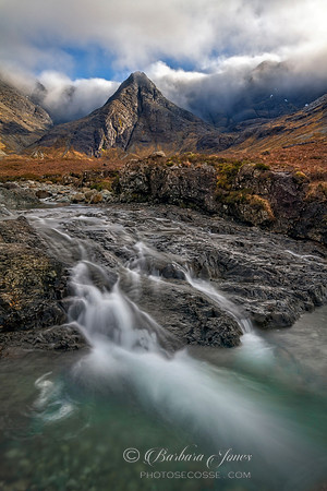 Fairy Pools Misty Cuillins Glen Brittle Skye Scotland.