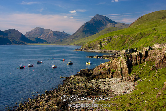 Elgol View to Camasunary. Loch Scavaig. Isle of Skye. Scotland.