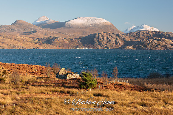 Torridon Mountains from Fearnbeg NC500 Scotland.