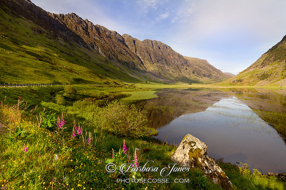 Loch Achtriochtan in Summer Glen Coe Scotland