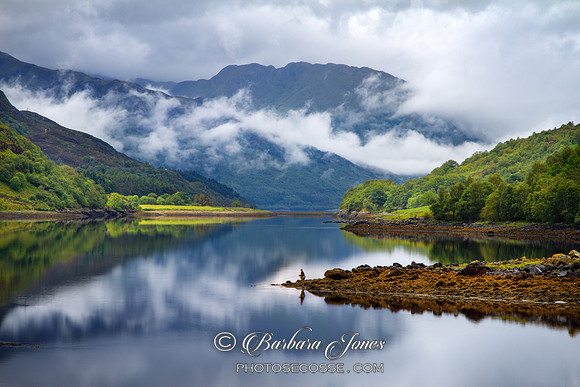 Loch Leven Misty Reflections Scottish Highlands.