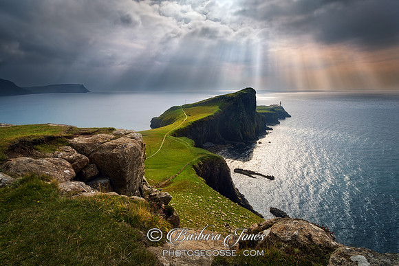 Neist Point Sunbeams, Waterstein, Isle of Skye. Scotland.