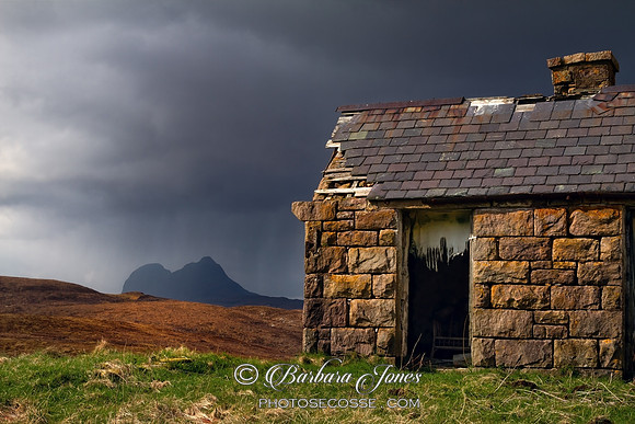 Suilven and Elphin Bothy in Winter Scotland