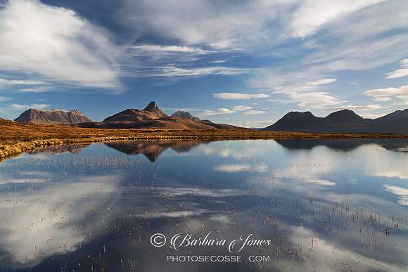 Druim Bad a Ghaill  Moorland Lochan Scotland.