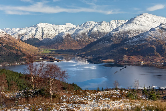Loch Duich and Kintail in Winter, Scotland.