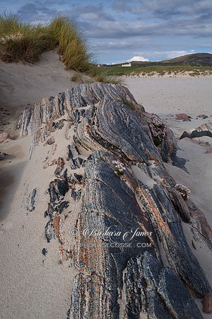 Traigh Uig. Rocks and Machair. Isle of Lewis. Scotland.