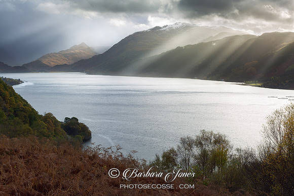 Kintail. Carr Brae Sunbeams. Loch Duich. Scotland.