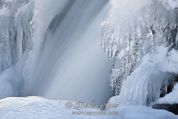 Highland Burn Ice and Water  Scotland.