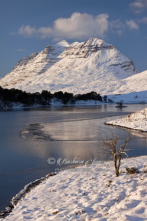 Liathach and Loch Clair in Winter. Torridon. Scotland.