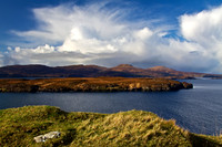 Oronsay Island. MacLeods Tables and clouds. Isle of Skye. Scotland.