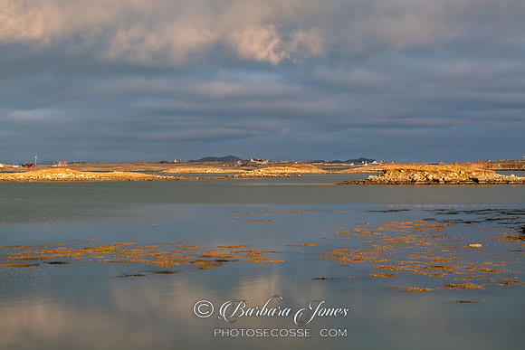 Cladach Baleshare Reflection at Sunset North Uist Scotland.