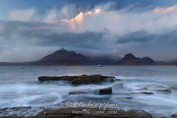 Elgol Sunset. Cuillins in November. Loch Scavaig. Isle of Skye. Scotland.
