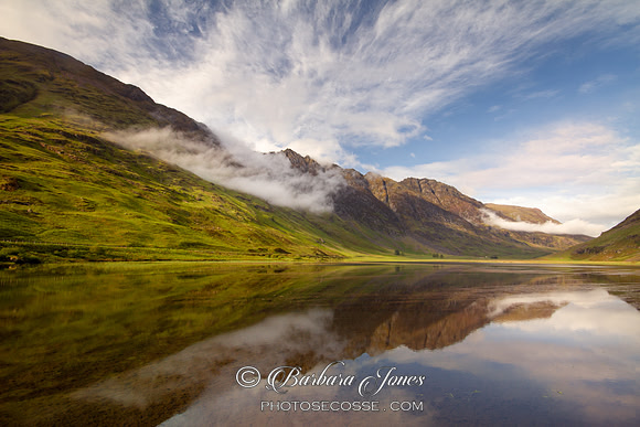 Loch Achtriochtan Misty Evening  Glen Coe Scotland.