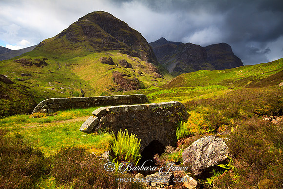 Glen Coe Old Road and Bridge. Scotland.