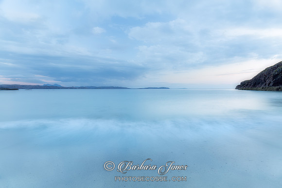 Oldshore Beg in Blue. Polin Beach. Sutherland. Scotland.