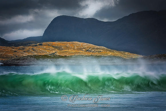 Luskentyre  Wild Waves Isle of Harris  Scotland .