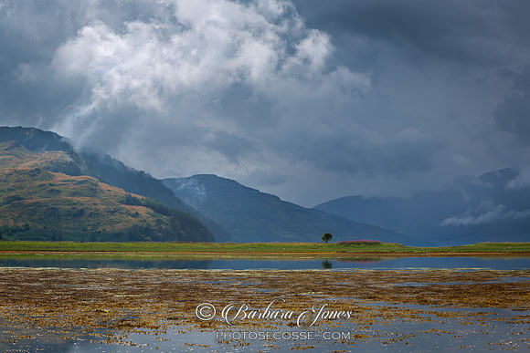 Loch Duich and Eilean Tioram. Stormy Sky.  Scotland.