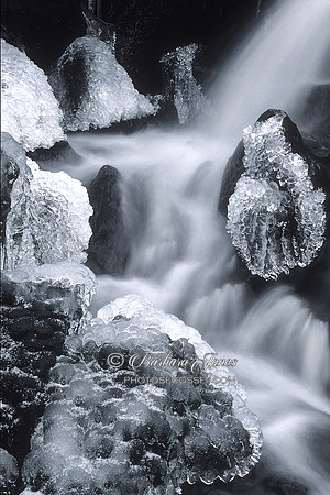 Ice on the Rocks. North Wales. UK.