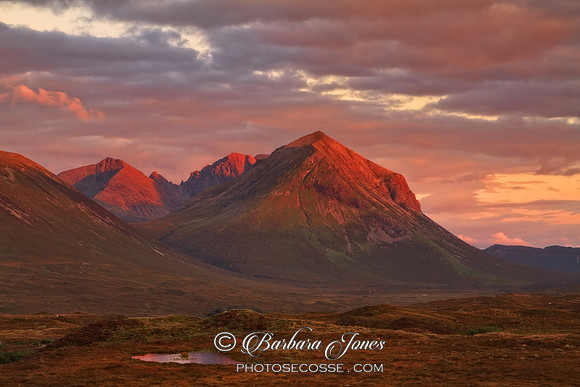 Marsco at Sunset Sligachan, Isle of Skye, Scotland.