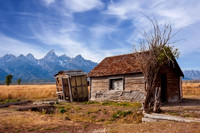 Mormon Row Cabin Grand Teton Wyoming USA