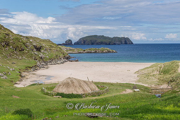 Great Bernera. Bosta Iron Age House. Isle of Lewis. Scotland.