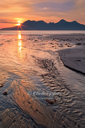 Laig Bay Beach at Sunset. Isle of Eigg. Scotland.
