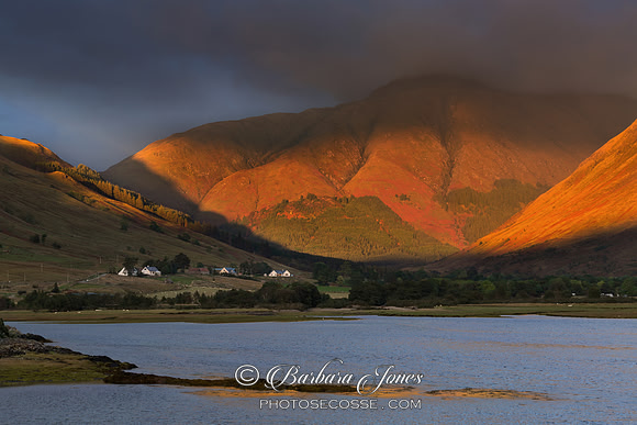 Kintail. Morvich, Sunset light.   Scotland.