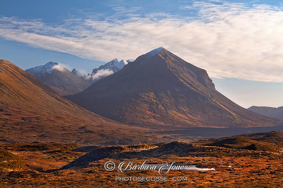 Marsco in February Sligachan Isle of Skye Scotland.