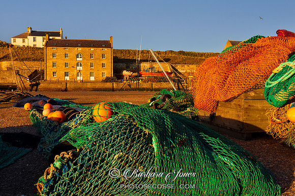 Burghead Harbour Scene Moray Coast Scotland.