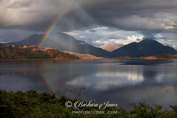 Loch Shieldaig Rainbow. Summer. Scotland.