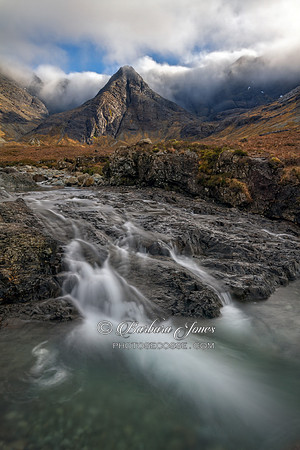 Fairy Pools in March Isle of Skye Scotland.