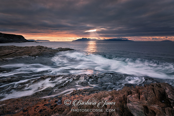 Elgol. View to Small Isles.  Isle of Skye. Scotland.