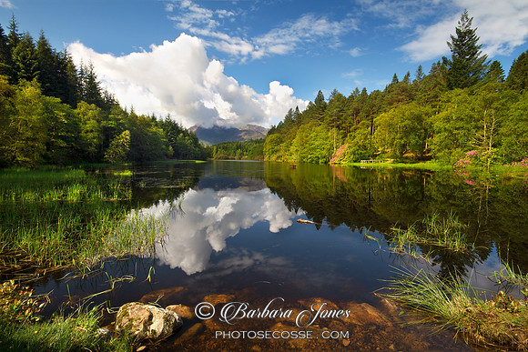 Hospital Lochan Reflection Glencoe Village Scotland.