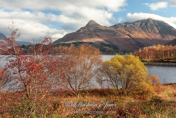 Pap of Glencoe in Autumn Loch Leven Scotland.