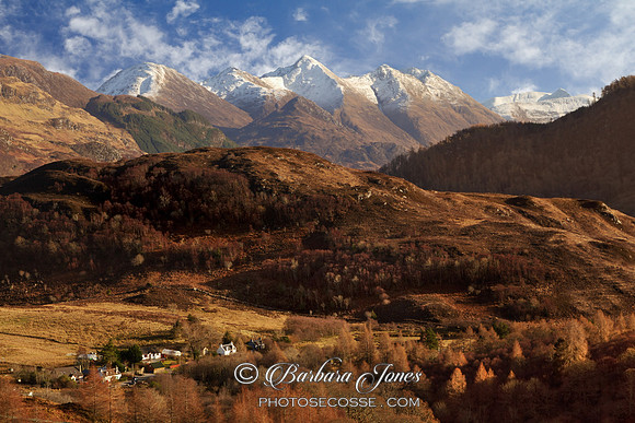 Five Sisters of Kintail. From Auchtertyre. Scotland.