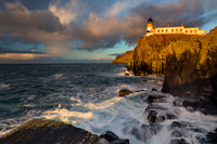 Neist Point Lighthouse. Winter Sunset. Isle of Skye. Scotland