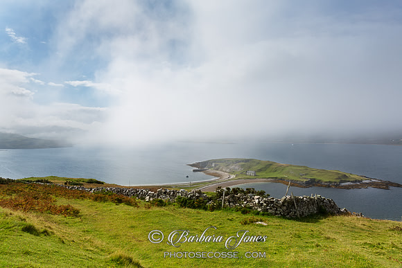 Loch Eriboll Tombolo Haar NC500 Scotland.