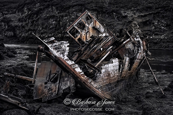 Isle of Scalpay. Boat Wreck. Eilean Siar. Scotland.