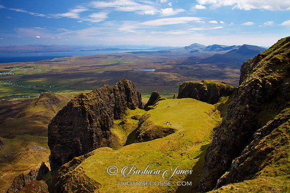 Quiraing . View of The Table. Trotternish Ridge. Isle of Skye. Scotland.