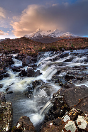Sgurr nan Gillean. River Sligachan.  Isle of Skye. Scotland.