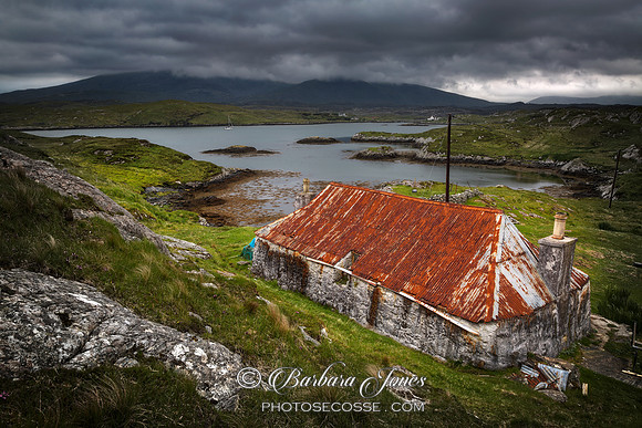 Golden Road. Derelict Cottage. Isle of Harris. Scotland. Highlands and Islands.