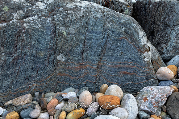 Colourful Rocks on the Beach Islay Scotland.