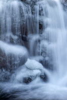 Highland Burn Icy Flow in Winter Scotland