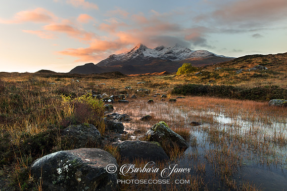 Sgurr nan Gillean at Sunrise. Sligachan. Isle of Skye. Scotland.