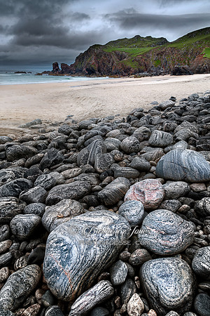 Traigh Dhail Mor Boulders Isle of Lewis. Scotland.